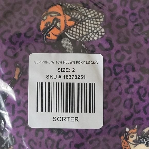 Torrid Foxy Full Length Sleep Legging Witchy Black/Purple PLUS 2X NWT 18378251 - Picture 6 of 8